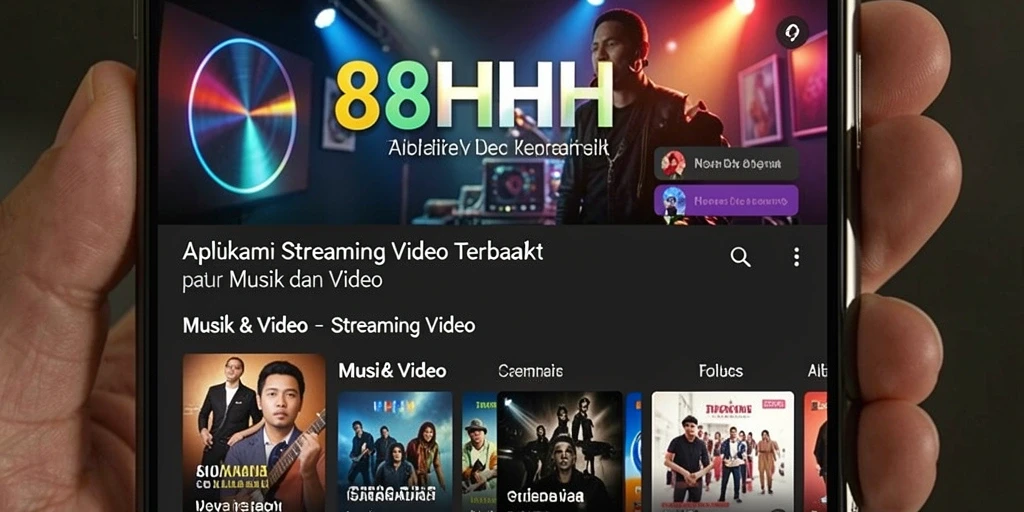 Antarmuka aplikasi 8HHH yang menarik dan mudah digunakan untuk Streaming Video.
