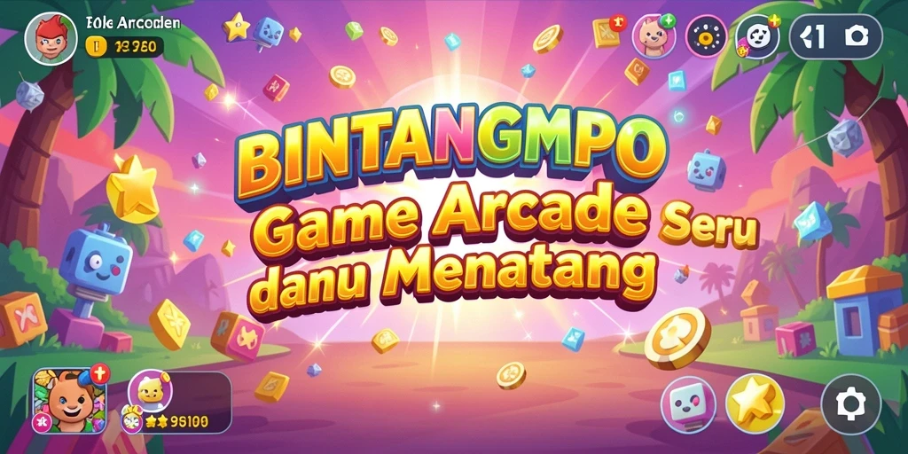 Tampilan antarmuka BINTANGMPO yang penuh warna dan menarik.