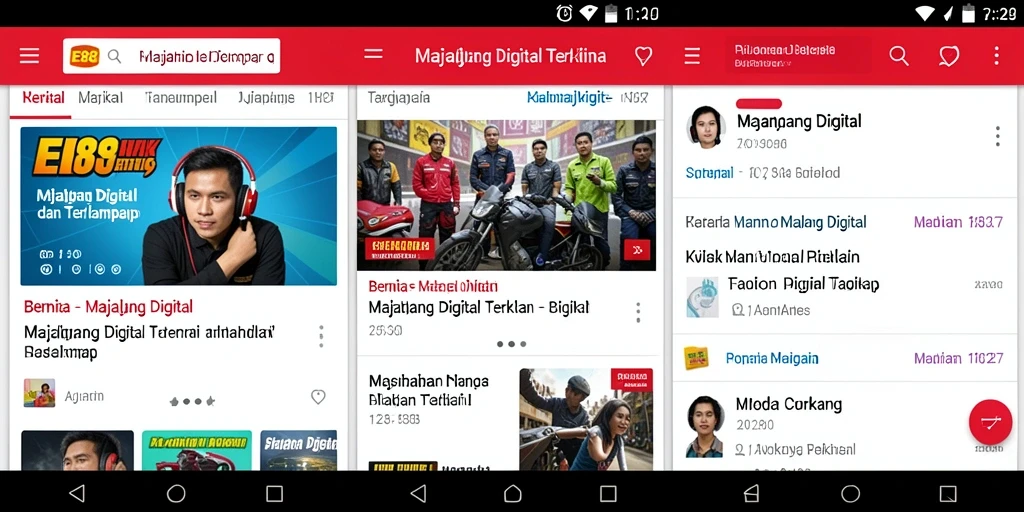 Tampilan antarmuka E88 yang modern dan fungsional untuk Majalah Digital.
