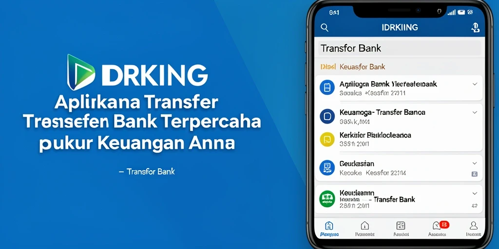 Antarmuka utama IDRKING dengan fitur transfer bank yang mudah dan cepat.