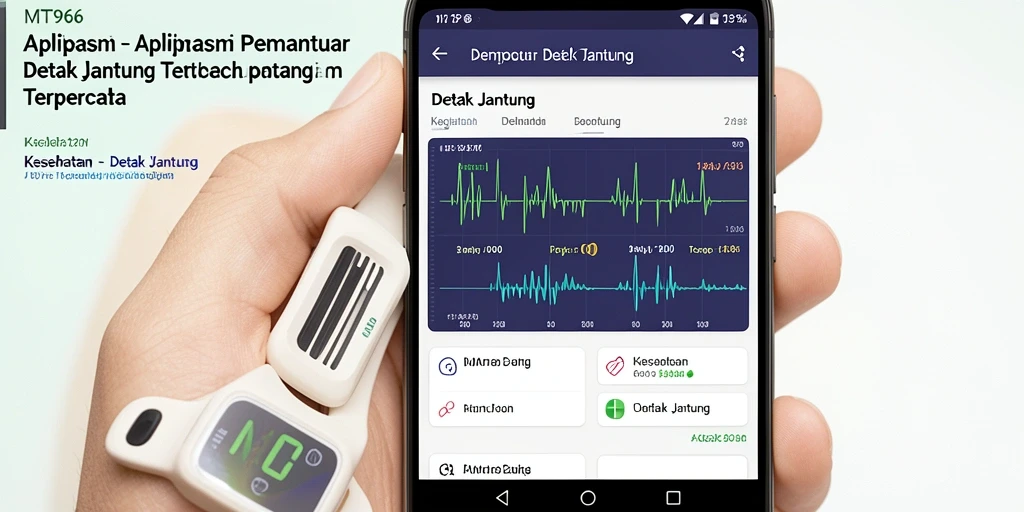 Tampilan antarmuka MT966 dengan fitur pemantauan Detak Jantung.
