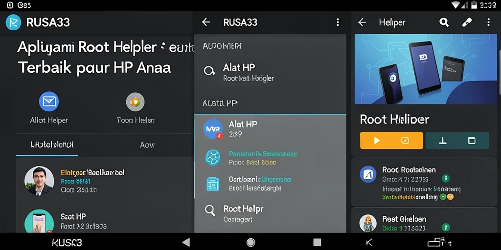 Antarmuka RUSA33 yang intuitif dan fungsional untuk Root Helper.