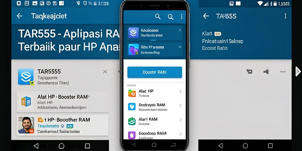 Tampilan antarmuka pengguna TAR555 yang sederhana dan fungsional.