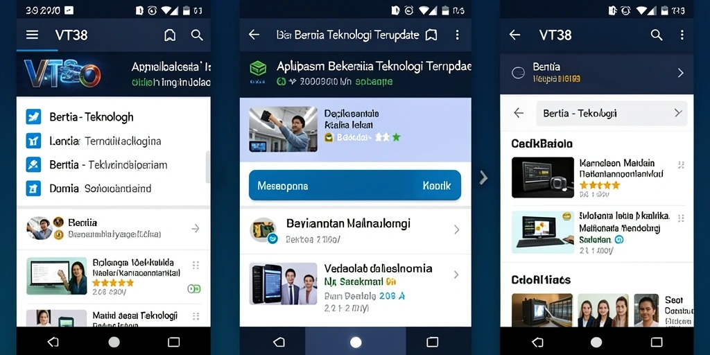 Antarmuka VT38 yang menarik dan fungsional untuk berita teknologi.