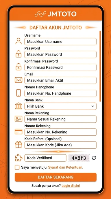 Buat Akun Jmtoto dengan Mudah untuk Pengguna Android